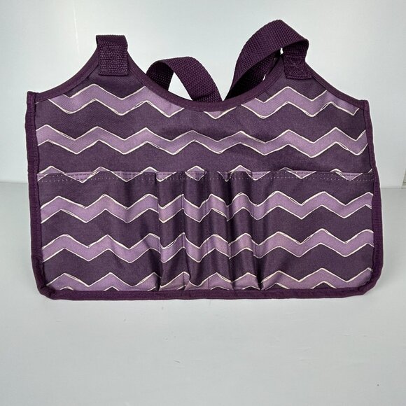 ThirtyOne Organizing Utility Keep it Tote Shoulder Bag Purple Chevron Caddy‎ - Picture 2 of 13